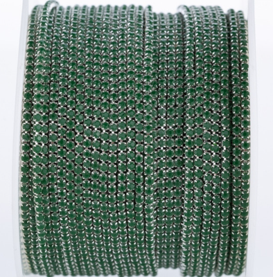 SS8 Metal Banding - Forest Green on Silver