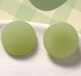 Acrylic Cab - 18 mm Matte Rounds - Lime Jelly