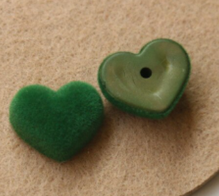 Acrylic Cab - Velvet Hearts - Green