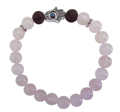 Hamsa Bracelet - Rose Quartz