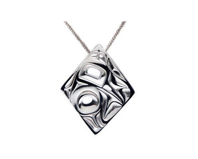 Silver Pewter Necklace - Hummingbird Diamond