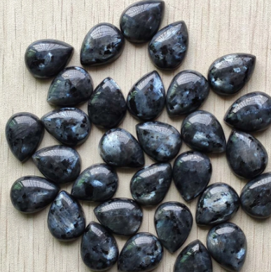 Stone Cab - Labradorite Teardrops - 15 x 20 mm