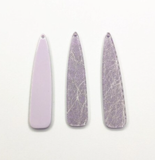 Acrylic Cab - Purple Crackle Drops