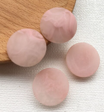 Acrylic Cab - 20 mm Matte Rounds - Pink Marble