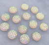 Acrylic Cab - Sparkle Flower Mini Rounds - 14 mm