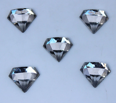 Acrylic Cab - Mini Diamonds - Clear