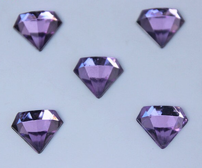 Acrylic Cab - Mini Diamonds - Purple