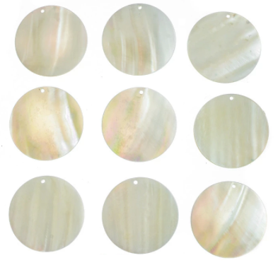 Shell Cab - Mother of Pearl Rounds - 20 mm