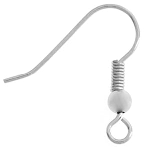 Fish Hook Earrings - Silver 18 mm
