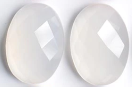 Stone Cab - Faceted Opalite Ovals - 13 x 18 mm