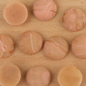 Acrylic Cab - 18 mm Matte Rounds - Pink Marble