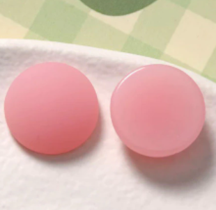 Acrylic Cab - 18 mm Matte Rounds - Pink Jelly