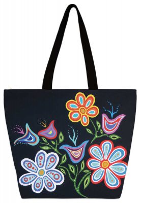 Canvas Tote Bag - Happy Flower