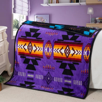 Reversible Baby Blanket -  Santa Fe Purple