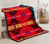 Reversible Baby Blanket -  Santa Fe Red