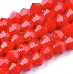 4 mm Crystal Bicone - Red Opaque