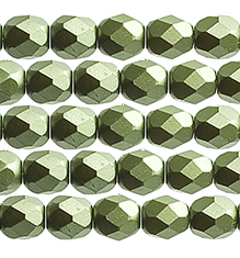 4 mm F/P Round - Sage Green Pearl Pastel