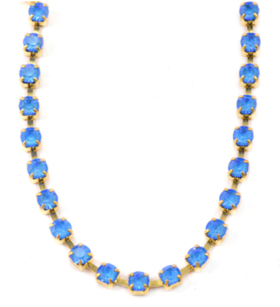 SS8 Metal Banding - Sapphire Blue Opal on Gold