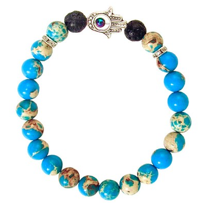 Hamsa Bracelet - Teal Imperial Jasper