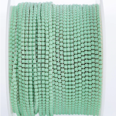 Metal Banding - Turquoise Green on Silver (SS6)