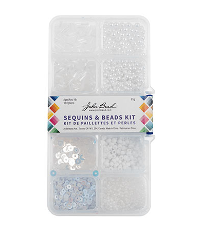 Sequins & Beads Kit - White